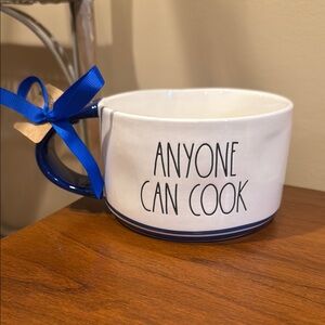Rae‎ Dunn Blue & White Soup Mug - Anyone Can Cook